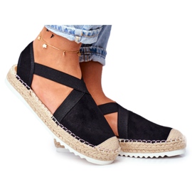 ADY Kvinders Espadriller med et udskåret sort motiv