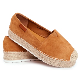 FB2 Kvinders Espadriller på Camel La Playa Linnedplatform brun