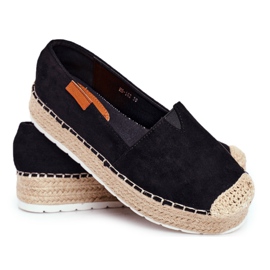FRBS Kvinders Espadriller på den sorte La Playa -platform