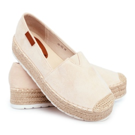 FRBS Kvinders Espadriller på Beige La Playa hørplatform