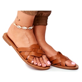 FRJ Elegante kvinders hjemmesko Camel Mariah brun