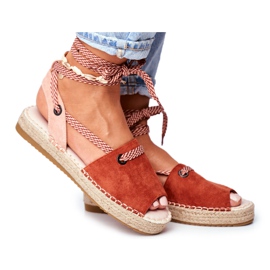 FRJ Kvinders Espadriller På Linnedplatformen Orange Monacoz