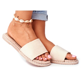 FRJ Kvinders klassiske hjemmesko Suede Beige Se på mig