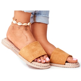 FJ1 Kvinders klassiske ruskind hjemmesko Camel Look At Me brun