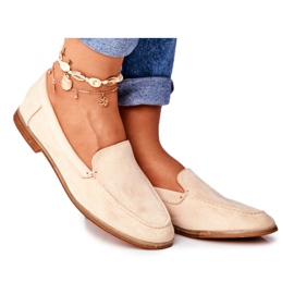 PS1 Kvinders Brogues Slip On Suede Beige Twinky