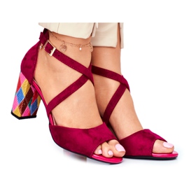 Kvinders sandaler med høj hæl Sergio Leone Fuchsia SK865 lyserød