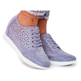 Kvinders sneakers Sergio Leone Openwork Blue PB122 blå
