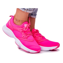 Dame Sportssko Sneakers Big Star Neon Pink FF274931 lyserød