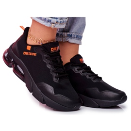 Dame Sportssko Sneakers Big Star Sort FF274946 orange