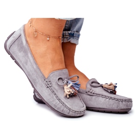 EVE Dame Loafers Suede 20PB35-2003 Grå Donna Mia