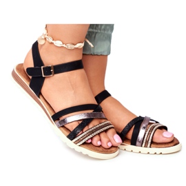 EVE Kvinder Sandaler Flad Sort Replay