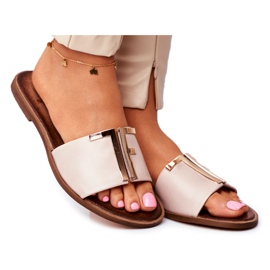 Elegante kvinders hjemmesko Beige Nicole Dilmah