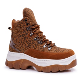 SEA Trekkingsko Dame Trappers Leopard Greem brun
