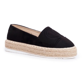 SEA Kvinders Espadrilles tyk linnesål sort Febi