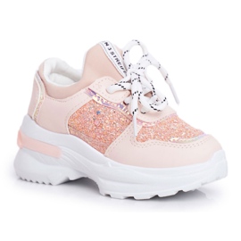 FRROCK Børns sportssko med Glitter Pink Matylda lyserød