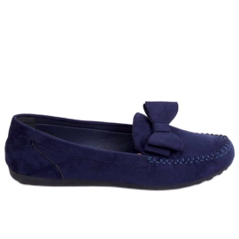 Kvinder marineblå loafers B2020-6 Dk Blue marine blå