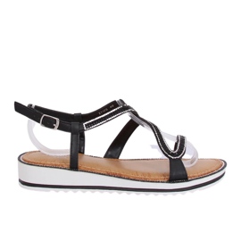 Sort ZY178 Sorte asymmetriske sandaler