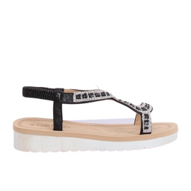 Sorte kvinders sandaler HD-129 Sort