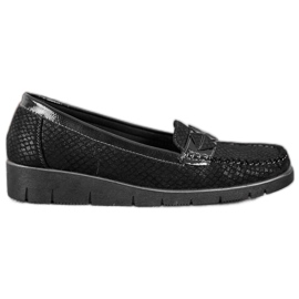 SHELOVET Tekstil loafers sort