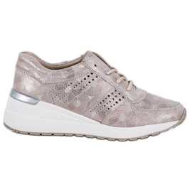 Filippo Wedge sneakers i læder gul
