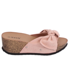 Pink Pink wedge hjemmesko 7862-KL Pink lyserød