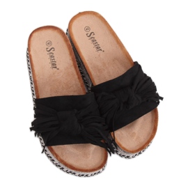Sort Boho tøfler til kvinder CK138P Sort