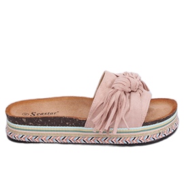 Kvinders pink boho tøfler CK138P Pink lyserød