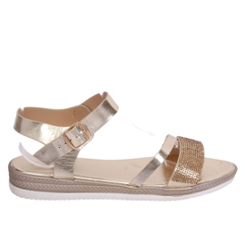 Guld damesandaler D-118 Guld gylden