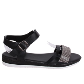 Sorte damesandaler D-118 Sort