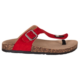 Komfortable VINCEZA flip-flops rød