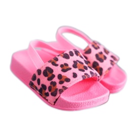 FRROCK Børnepiger til hjemmesko Brocade Leopard Pink Rimia lyserød