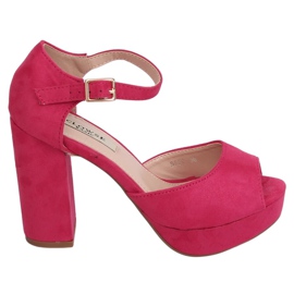 Fuchsia 9R56 sandaler med ferskenhæl lyserød