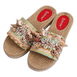 Sandaler med skaller YQ229P Rød flerfarvet