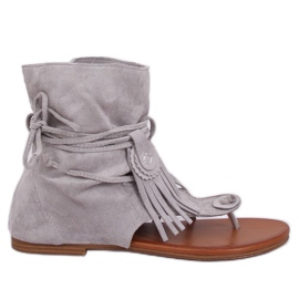 Grå flip-flops med overdel SL1010P Grå