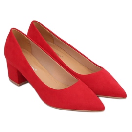 Pumps lave hæle rød A-3370 Red Ii Genre