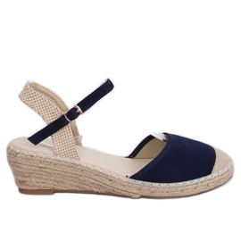 Espadriller på kiler marineblå LLI-3M85 Blue Ii Quality marine blå