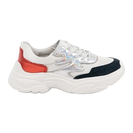 Filippo Læder farverige sneakers hvid