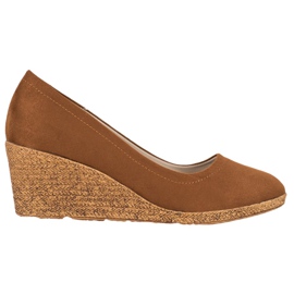 Goodin Suede Wedge Pumps brun