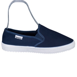SHELOVET Slip-on sneakers på platformen blå