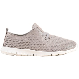Lædersko med glitter VINCEZA beige