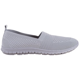 SHELOVET Komfortable Openwork Slipons grå
