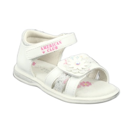 American Club Sandaler piger blomster med en perle xd12/20 hvid