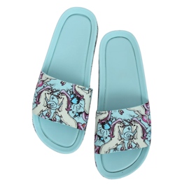 Unicorn blå tøfler CK83 L.BLUE