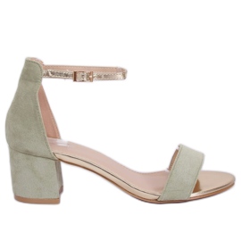 Højhælede sandaler celadon M307P Grøn
