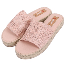 T353P Lyserøde espadrilletøfler