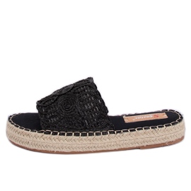 Sorte espadrilletøfler T353P Sort