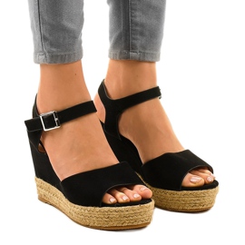 Sorte espadrilles kile sandaler 9R195