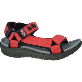 Lee Cooper kvinders sandaler LCWL-20-34-014 sort rød