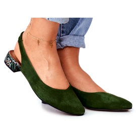 Dame Pumper Læder Slip-on Maciejka Miami Grøn 04482-09