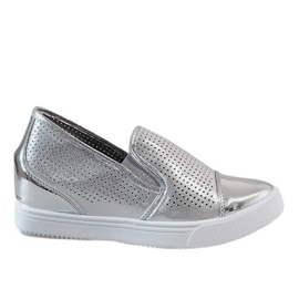 Sølv kile sneakers DD439-2 grå